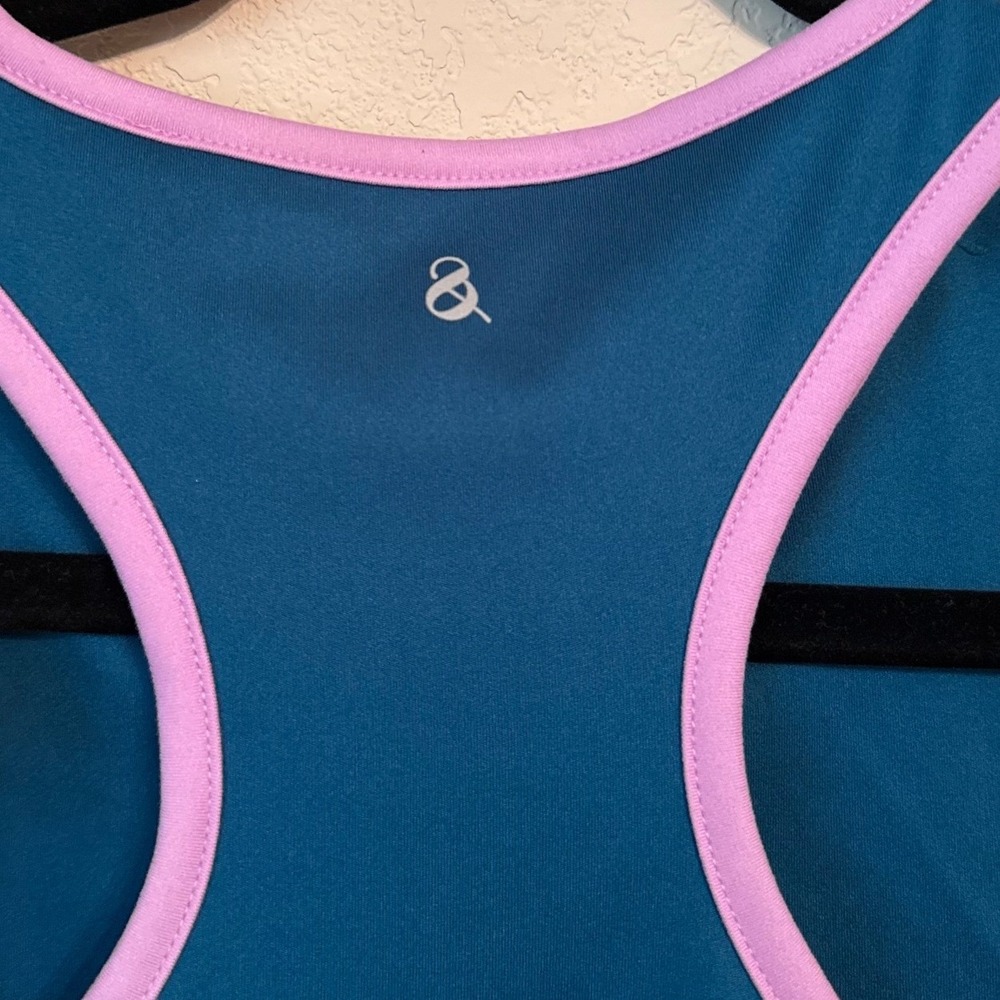 Lou & Grey Softsculpt Active Colorblock Racerback Tank Top Teal Pink Size S NEW - Picture 4 of 10